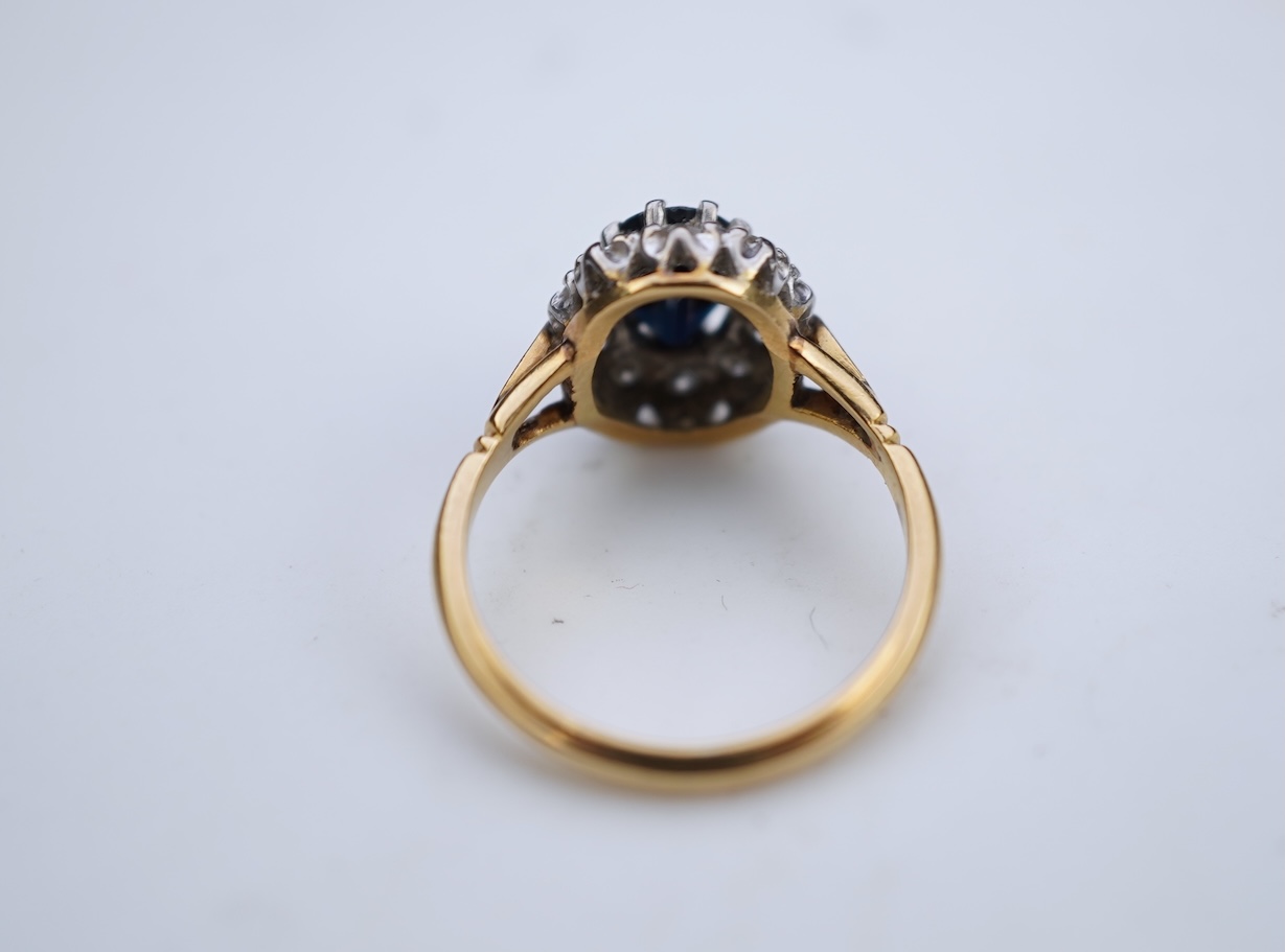 A set of sapphire and diamond jewels
